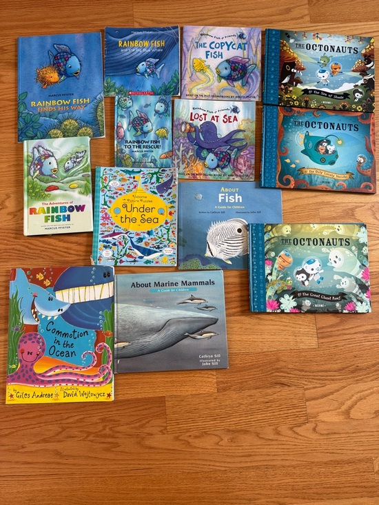 Other - Lot of 13 Under the sea books - fish, mammals, Octonauts